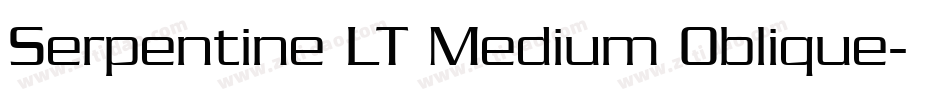 Serpentine LT Medium Oblique字体转换